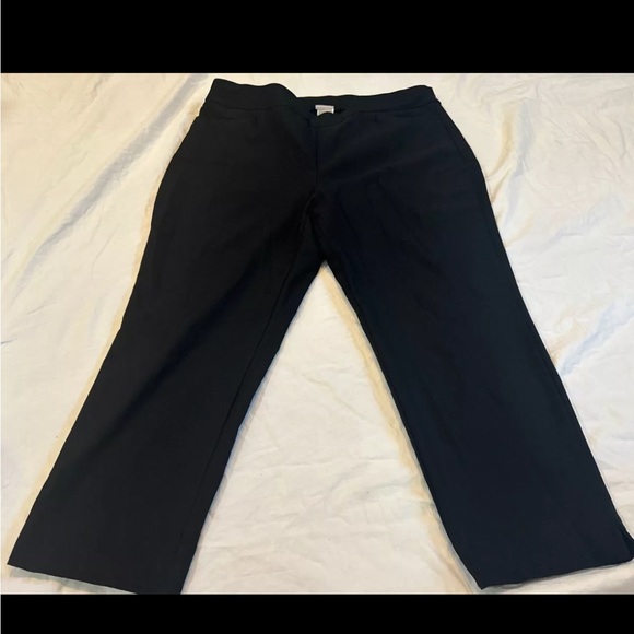 Chico's Black Ponte Pants Slacks Women's Size 16 Trousers - Picture 1 of 10